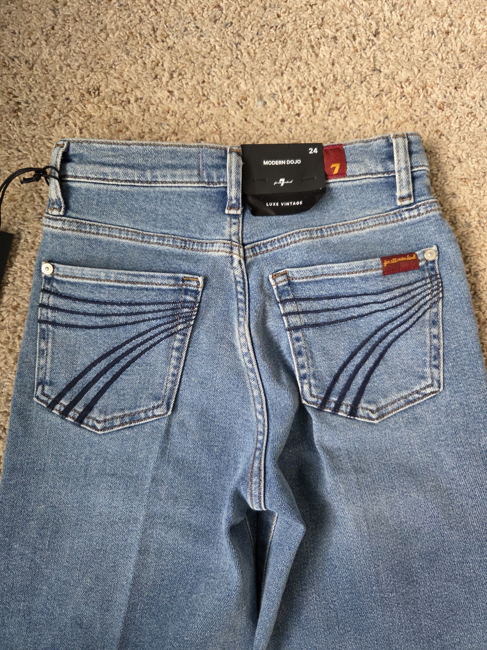 7 For All Mankind Modern Dojo Light Blue High-Rise Jeans